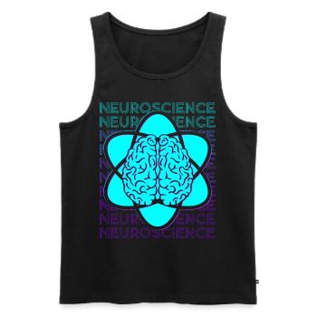 Neuroscience, Neurology, Neurologist, Retro - Men's Premium Organic Tank Top - black - Front - AI Model Male 178 light (178cm)