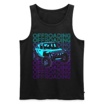 Offroading Off Road Dirt Race ATV Quad Retro - Men's Premium Organic Tank Top - black - Front - Michal (187cm)
