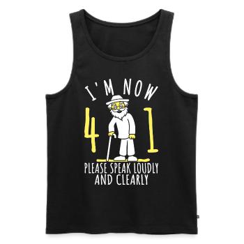 41. Geburtstag 41er 41ter Ich bin jetzt 41 Jahre - Männer Premium Bio Tank Top - Schwarz - Vorne - Michal (187cm)