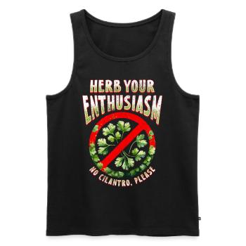 Anti Koriander Korianderhasser - Männer Premium Bio Tank Top - Schwarz - Vorne - Michal (187cm)