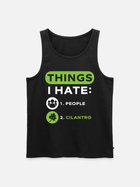 Anti Koriander - Männer Premium Bio Tank Top - Schwarz