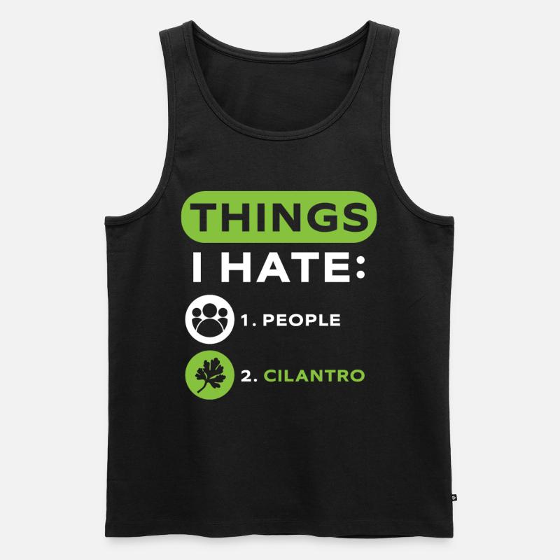 Anti Koriander - Männer Premium Bio Tank Top - Schwarz