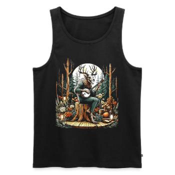 Cottagecore Aesthetic Wendigo - Men's Premium Organic Tank Top - black - Front - AI Model Male 178 light (178cm)