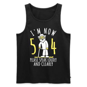 54th birthday 54th 54th I am now 54 years old - Men's Premium Organic Tank Top - black - Front - AI Model Male 178 light (178cm)