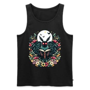 Mothman Geschichtenerzähler - Männer Premium Bio Tank Top - Schwarz - Vorne - AI Model Male 178 light (178cm)