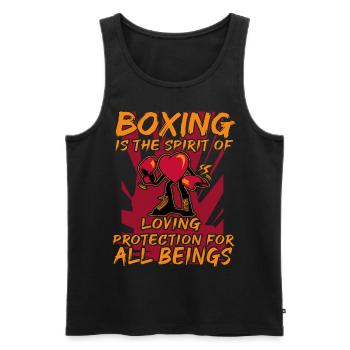 Boxing - Men's Premium Organic Tank Top - black - Front - AI Model Male 178 light (178cm)