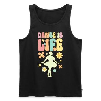 Dance Is Life Groovy Ballet Dance Dancer Baller - Men's Premium Organic Tank Top - black - Front - AI Model Male 178 light (178cm)