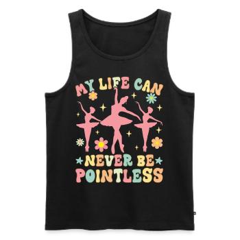 Groovy Ballet Dance Dancer My Life Can Never - Men's Premium Organic Tank Top - black - Front - Michal (187cm)