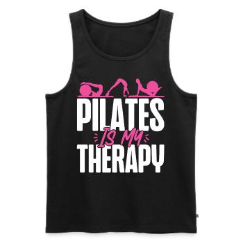 Pilates Instructor Teacher Pilates - Männer Premium Bio Tank Top - Schwarz - Vorne - AI Model Male 178 light (178cm)