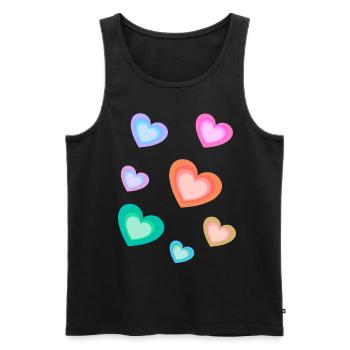 Sincère Saint-Valentin Fête des mères Anniversaire - Débardeur bio Premium Homme - noir - Devant - Michal (187cm)