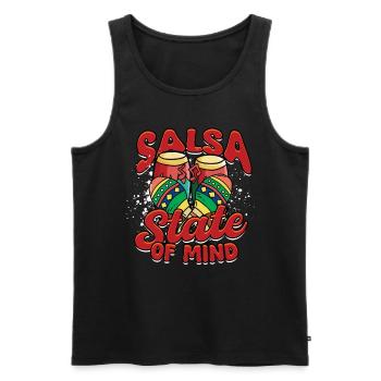 Salsa State Of Mind Salsero Salsera - Männer Premium Bio Tank Top - Schwarz - Vorne - AI Model Male 178 light (178cm)