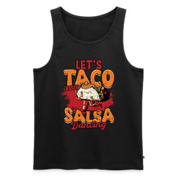 Salsero Salsera Let's Taco About Salsa Dancing - Männer Premium Bio Tank Top - Schwarz - Vorne - AI Model Male 178 light (178cm)