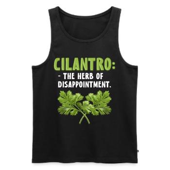 Anti Koriander Korianderhasser - Männer Premium Bio Tank Top - Schwarz - Vorne - Michal (187cm)