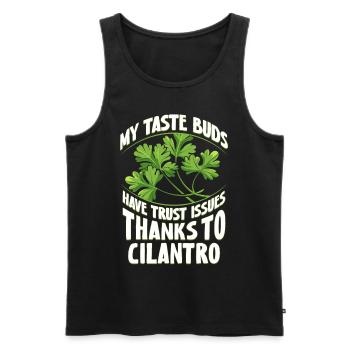 Coriander Hater Anti Coriander - Men's Premium Organic Tank Top - black - Front - AI Model Male 178 light (178cm)