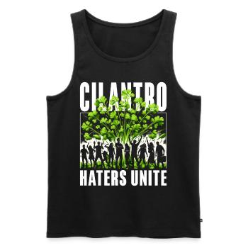 Coriander Coriander Hater Cilantro Haters Unite - Men's Premium Organic Tank Top - black - Front - AI Model Male 178 light (178cm)