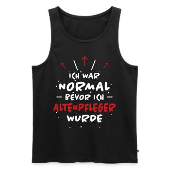 Altenpfleger Spruch Lustiges Altenpfleger Geschenk - Männer Premium Bio Tank Top - Schwarz - Vorne - Michal (187cm)