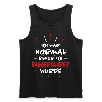Baggerfahrer Spruch Lustiges Baggerfahrer Geschenk - Männer Premium Bio Tank Top - Schwarz - Vorne - Michal (187cm)