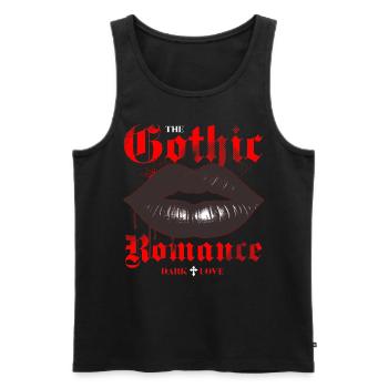 The Gothic Romance Women Black Dripping Lips Grung - Männer Premium Bio Tank Top - Schwarz - Vorne - Michal (187cm)