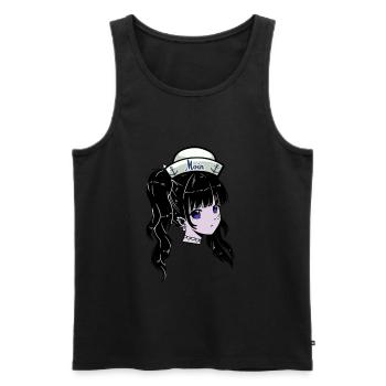 Mädchen maritim Matrose Seemann Schifffahrt Ahoi - Männer Premium Bio Tank Top - Schwarz - Vorne - AI Model Male 178 light (178cm)