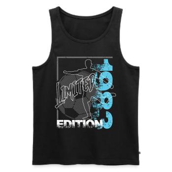 Limited Edition 1983 Limited Edition Fußball - Männer Premium Bio Tank Top - Schwarz - Vorne - Michal (187cm)