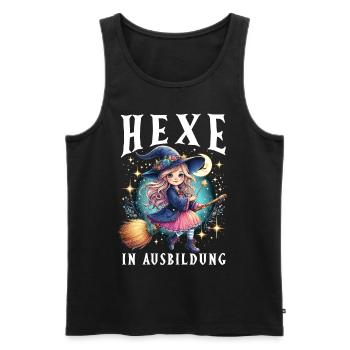 Hexe in Ausbildung - Männer Premium Bio Tank Top - Schwarz - Vorne - Michal (187cm)