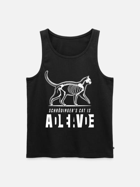 Chat de Schrödinger - Débardeur bio Premium Homme - noir
