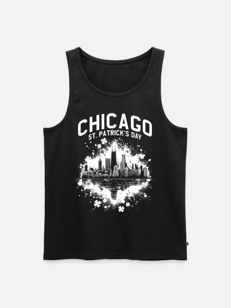 Chicago St. Patrick's Day - Men's Premium Organic Tank Top - black