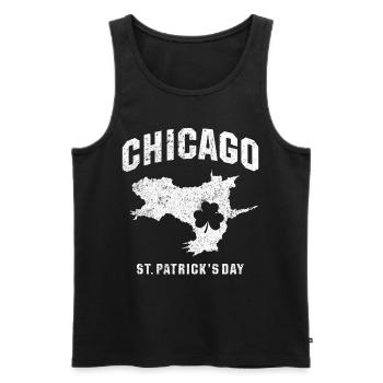 St. Patrick's Day Chicago Rat Hole - Männer Premium Bio Tank Top - Schwarz - Vorne - Michal (187cm)