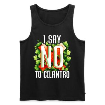 Coriander Coriander Hater I Say No To Cilantro - Men's Premium Organic Tank Top - black - Front - Michal (187cm)