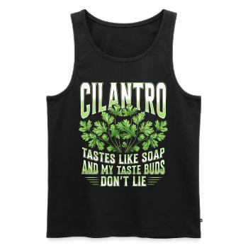 Coriander Coriander Hater - Men's Premium Organic Tank Top - black - Front - AI Model Male 178 light (178cm)