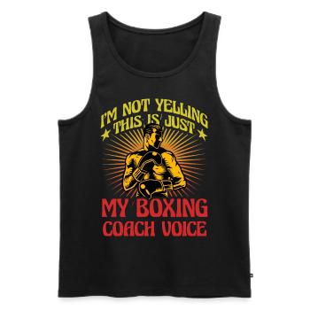 Ich schreie nicht, dass dies meine Stimme als Boxtrainer ist - Männer Premium Bio Tank Top - Schwarz - Vorne - AI Model Male 178 light (178cm)