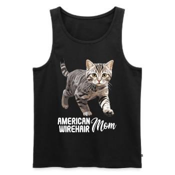 Cat Cats American Wirehair - Men's Premium Organic Tank Top - black - Front - Michal (187cm)