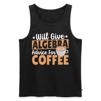 Algebra Lover Mathematics Algebra Teacher Must - Men's Premium Organic Tank Top - black - Front - AI Model Male 178 light (178cm)