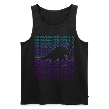 Parasaurolophus Dinosaure Rétro - Débardeur bio Premium Homme - noir - Devant - Michal (187cm)