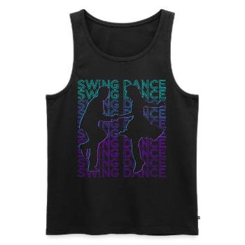 Swing Dance Dancing Swing Dancer Retro - Men's Premium Organic Tank Top - black - Front - AI Model Male 178 light (178cm)
