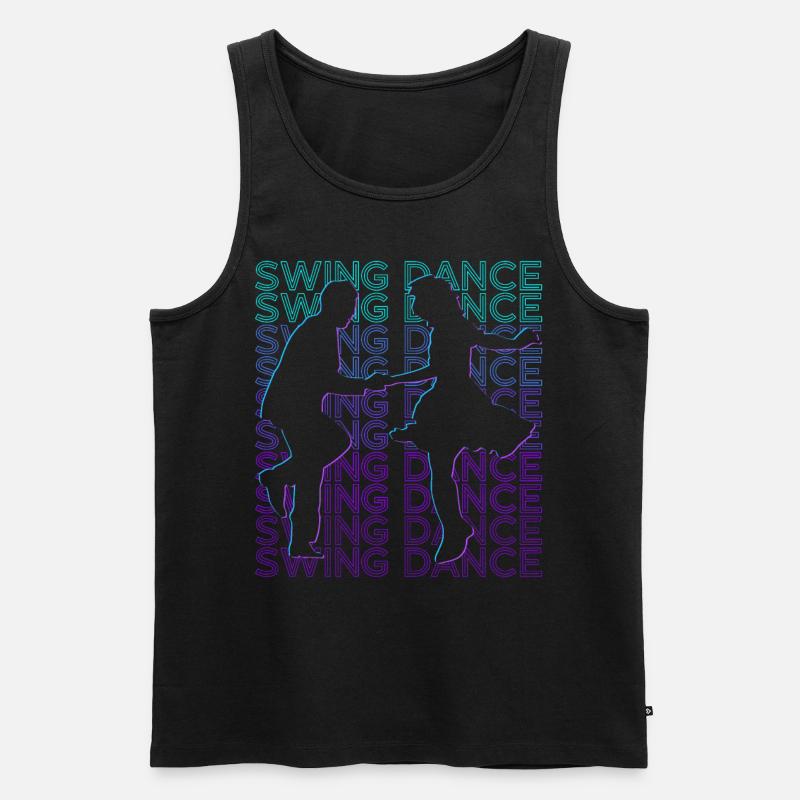 Swing Tanz Tanzen Swing Tänzerin Retro - Männer Premium Bio Tank Top - Schwarz