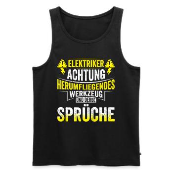 Elektriker Werkzeug - Männer Premium Bio Tank Top - Schwarz - Vorne - Michal (187cm)