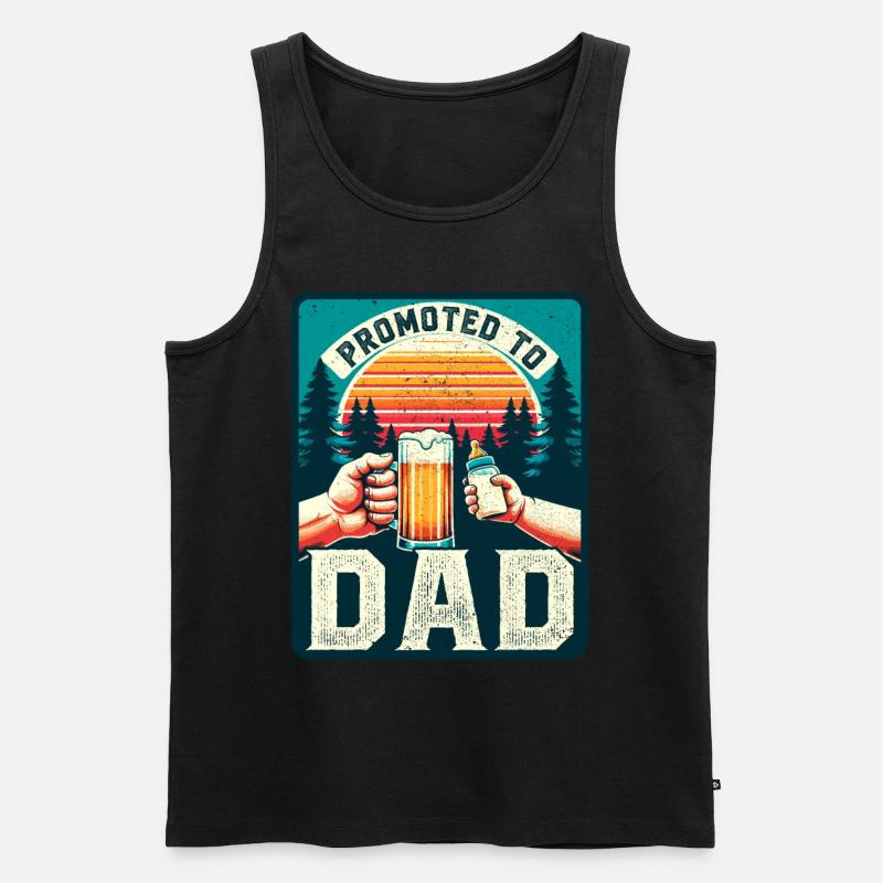 Werdender Papa loading Zukünftiger Vater - Männer Premium Bio Tank Top - Schwarz