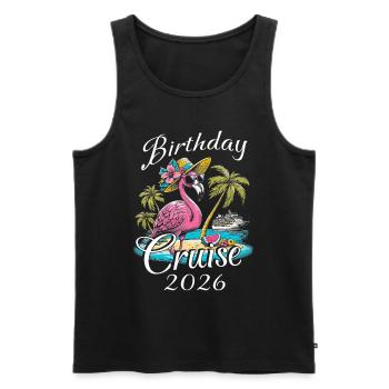 Birthday Cruise 2026 - Männer Premium Bio Tank Top - Schwarz - Vorne - Michal (187cm)
