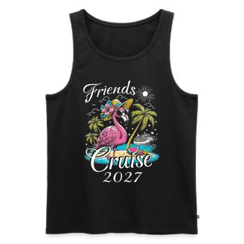 Friends Cruise 2027 - Männer Premium Bio Tank Top - Schwarz - Vorne - Michal (187cm)