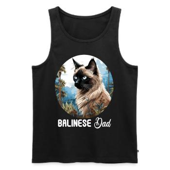 Chat balinais Balinesenkatze - Débardeur bio Premium Homme - noir - Devant - Michal (187cm)