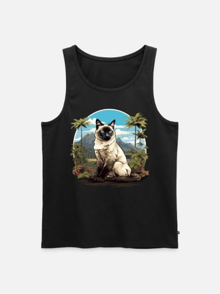 Balinese Cat Balinesenkatze - Men's Premium Organic Tank Top - black