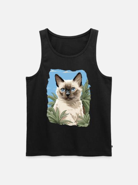 Balinese Cat Balinesenkatze - Men's Premium Organic Tank Top - black