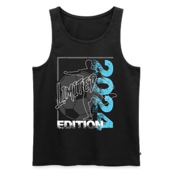 Football en édition limitée 2024 en édition limitée - Débardeur bio Premium Homme - noir - Devant - AI Model Male 178 light (178cm)