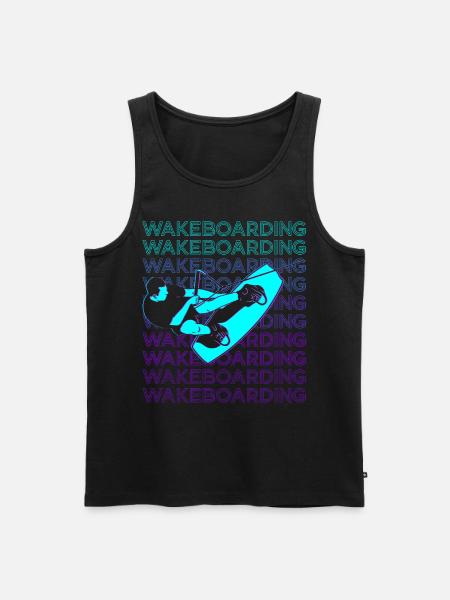 Wakeboarding Wakeboard Wakeboarder Retro - Men's Premium Organic Tank Top - black