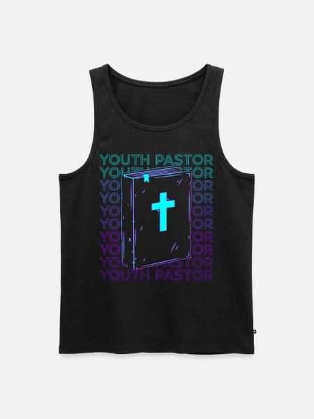 Jugendpfarrer Prediger Christ - Männer Premium Bio Tank Top - Schwarz