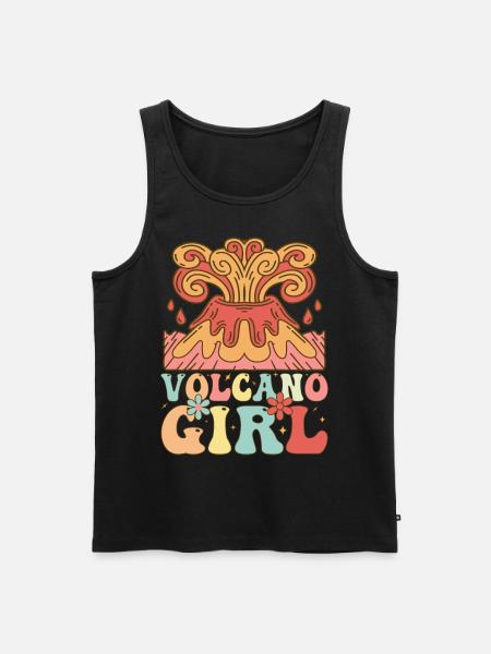 Vulkan-Mädchen Lava Geologin - Männer Premium Bio Tank Top - Schwarz