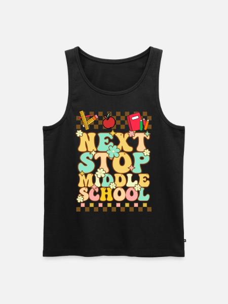Nächster Halt Mittelschule Grundschule - Männer Premium Bio Tank Top - Schwarz