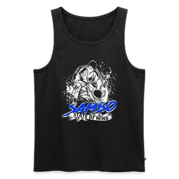 Sambo State Of Mind - Männer Premium Bio Tank Top - Schwarz - Vorne - Michal (187cm)