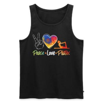 Pilates Instructor Teacher - Männer Premium Bio Tank Top - Schwarz - Vorne - AI Model Male 178 light (178cm)